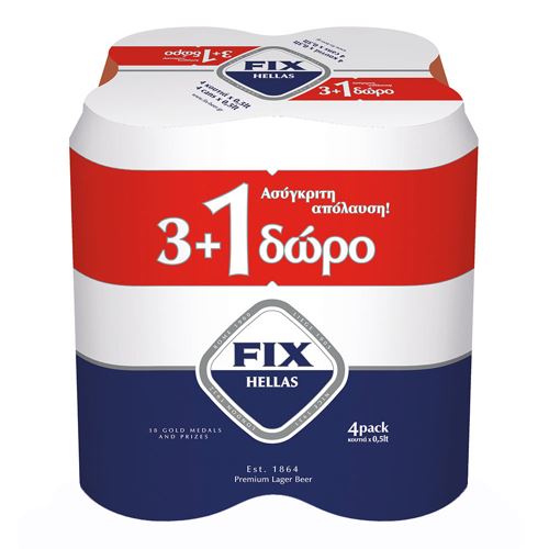 Picture of Fix Hellas Can 500ml Four Pack (3+1)