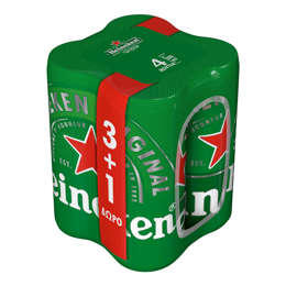 Εικόνα της Heineken Koυτί 330ml Τετράδα (3+1)