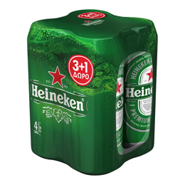 Εικόνα της Heineken Κουτί 500ml Τετράδα (3+1)