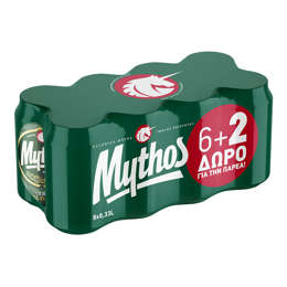 Εικόνα της Mythos Κουτί 330ml Οκτάδα (6+2)