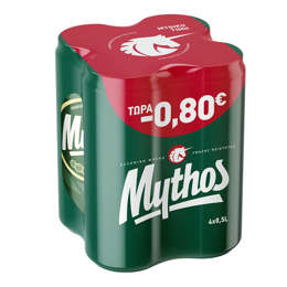 Picture of Mythos Can 500ml Four Pack (-0,80€)