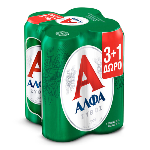 Picture of Alpha Can 500ml Four Pack (3+1)