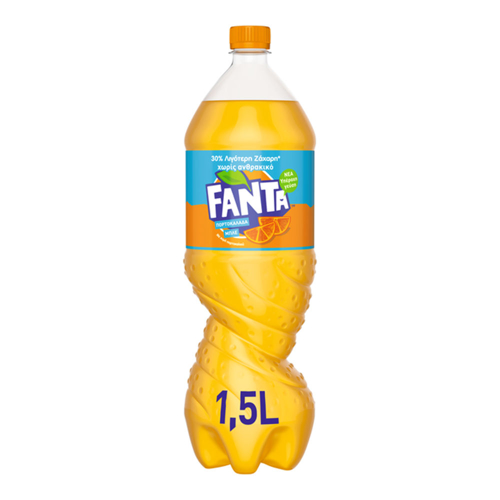 Εικόνα της Fanta Πορτοκάλι Μπλε Χωρίς Ανθρακικό PET 1.5Lt