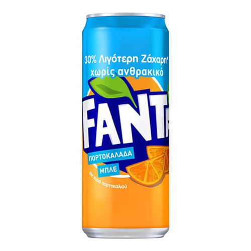 Εικόνα της Fanta Πορτοκάλι Μπλέ Χωρίς Ανθρακικό Κουτί 330ml