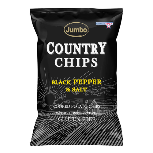 Εικόνα της Πατατάκια Jumbo Country Black Pepper & Salt 150gr