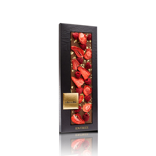 Εικόνα της Σοκολάτα ChocoMe Gold & Strawberry Raspberry 110gr