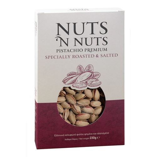 Εικόνα της Nuts N Nuts Ελληνικό Κελυφωτό Φιστίκι Ψημένο και Αλατισμένο 230gr