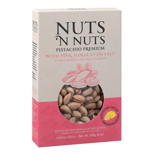 Εικόνα της Nuts N Nuts Ελληνικό Κελυφωτό Φιστίκι Με Ρόζ Αλάτι Ιμαλαΐων 230gr
