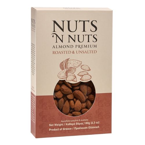 Εικόνα της Nuts N Nuts Ελληνικό Αμύγδαλο Ψημένο Ανάλατο 180gr