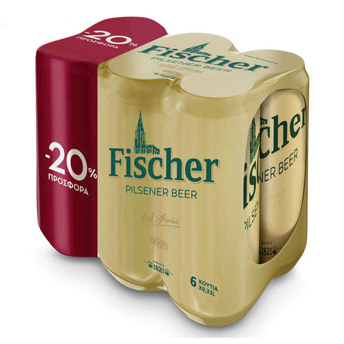 Εικόνα της Fischer Κουτί 330ml Εξάδα (-20%)