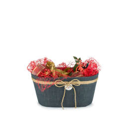 Picture of Package No 025 | Grey Handmade Basket (33cm x 16cm x 17cm)