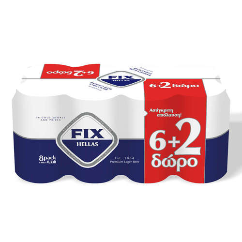 Εικόνα της Fix Hellas Κουτί 330ml Οκτάδα (6+2)