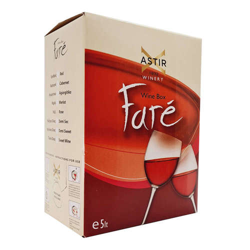 Εικόνα της Astir X. Fare (Οινομεσσηνιακή) Ασκός Merlot 5Lt, Ερυθρός Ξηρός