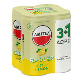 Picture of Amstel Radler Can 330ml Four Pack (3+1)