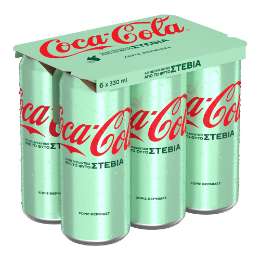 Εικόνα της Coca Cola Στέβια Κουτί 330ml Εξάδα