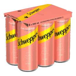 Εικόνα της Schweppes Pink Grapefruit Κουτί 330ml Εξάδα