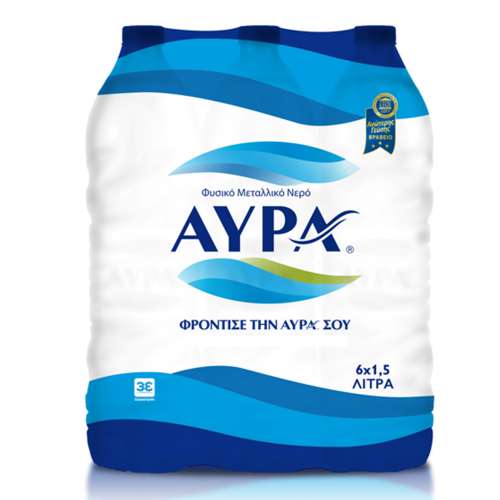 Εικόνα της Νερό Αύρα 1.5Lt (6x1.5Lt)