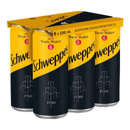 Picture of Schweppes Indian Tonic Can 330ml Six Pack