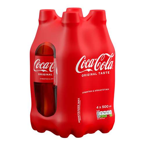 Εικόνα της Coca Cola Original PET 500ml Τετράδα