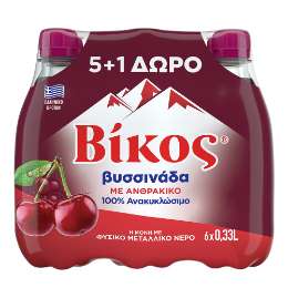 Picture of Vikos Sour Cherry 330ml (5+1) (6x330ml)