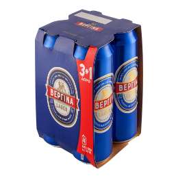 Picture of Vergina Premium Lager Can 500ml Four Pack (3+1)