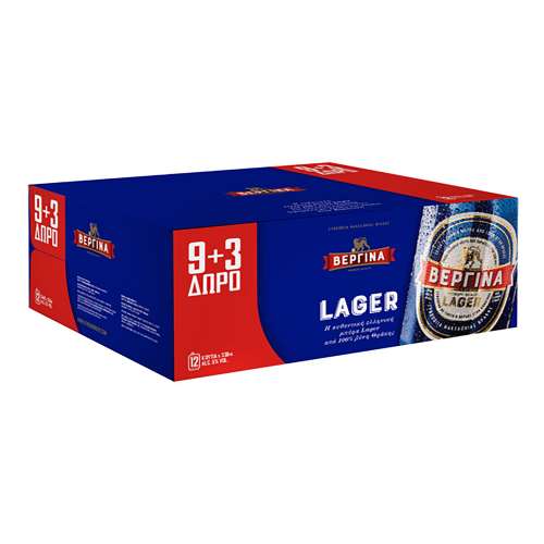 Εικόνα της Βεργίνα Premium Lager Κουτί 330ml Δωδεκάδα (9+3)