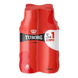 Εικόνα της Tuborg Σόδα 500ml (3+1) (4x500ml)