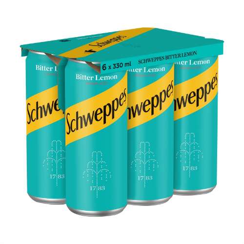 Εικόνα της Schweppes Bitter Λεμόνι Κουτί 330ml Εξάδα