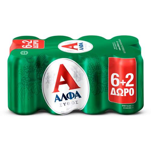 Εικόνα της Αλφα Κουτί 330ml Οκτάδα (6+2)